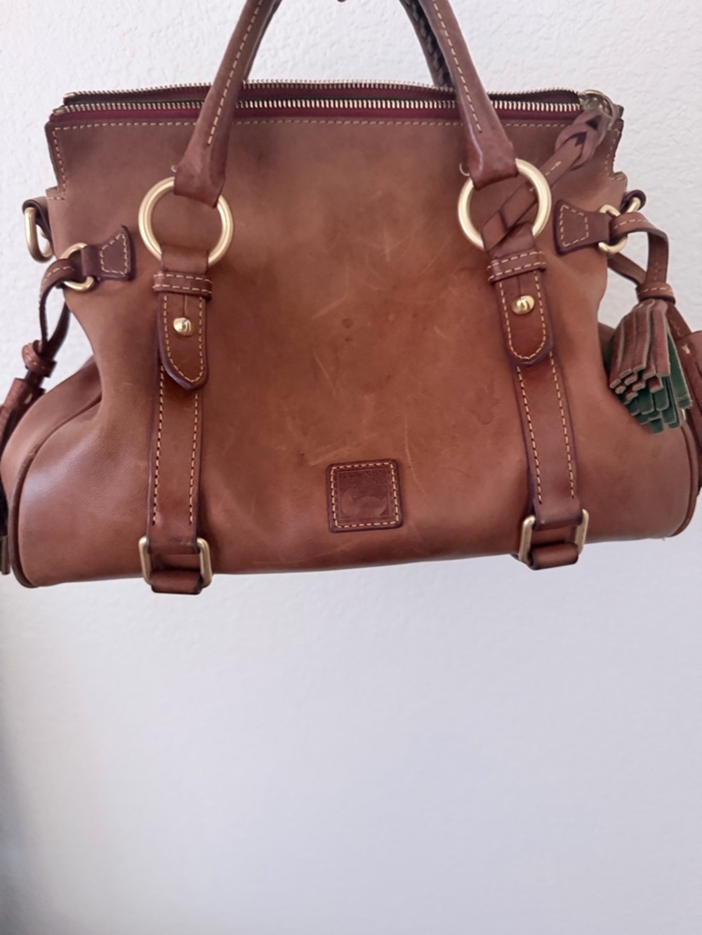Dooney & Bourke Tan Leather Satchel - Picture 14 of 14